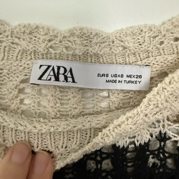 Zara Striped Black and White Knit Dress - Picture 7 of 7